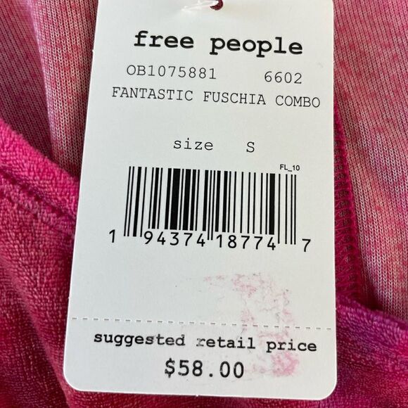 NWT Free People Fantastic Fuchsia Top Size S - Picture 5 of 6